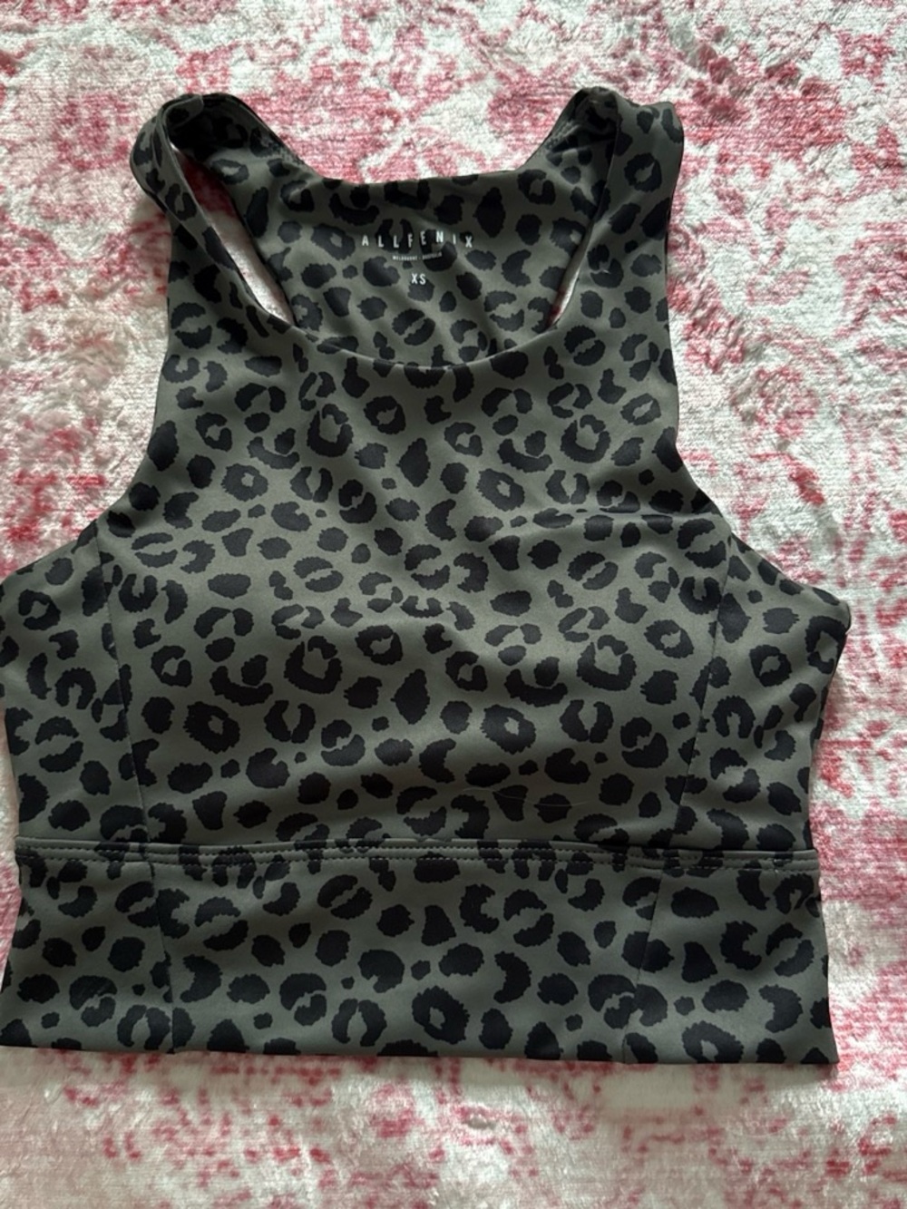 All Fenix Black Leopard Print Racerback Tank (XS)